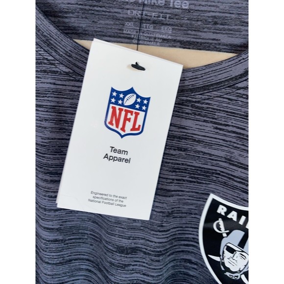 Las Vegas Raiders NFL Dri-Fit Nike Mens Long Sleeve Tee Shirt Velocity XXL New - Picture 7 of 7